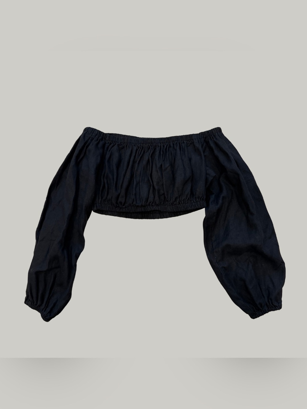 EUC DISSH Black Off Shoulder Crop Top